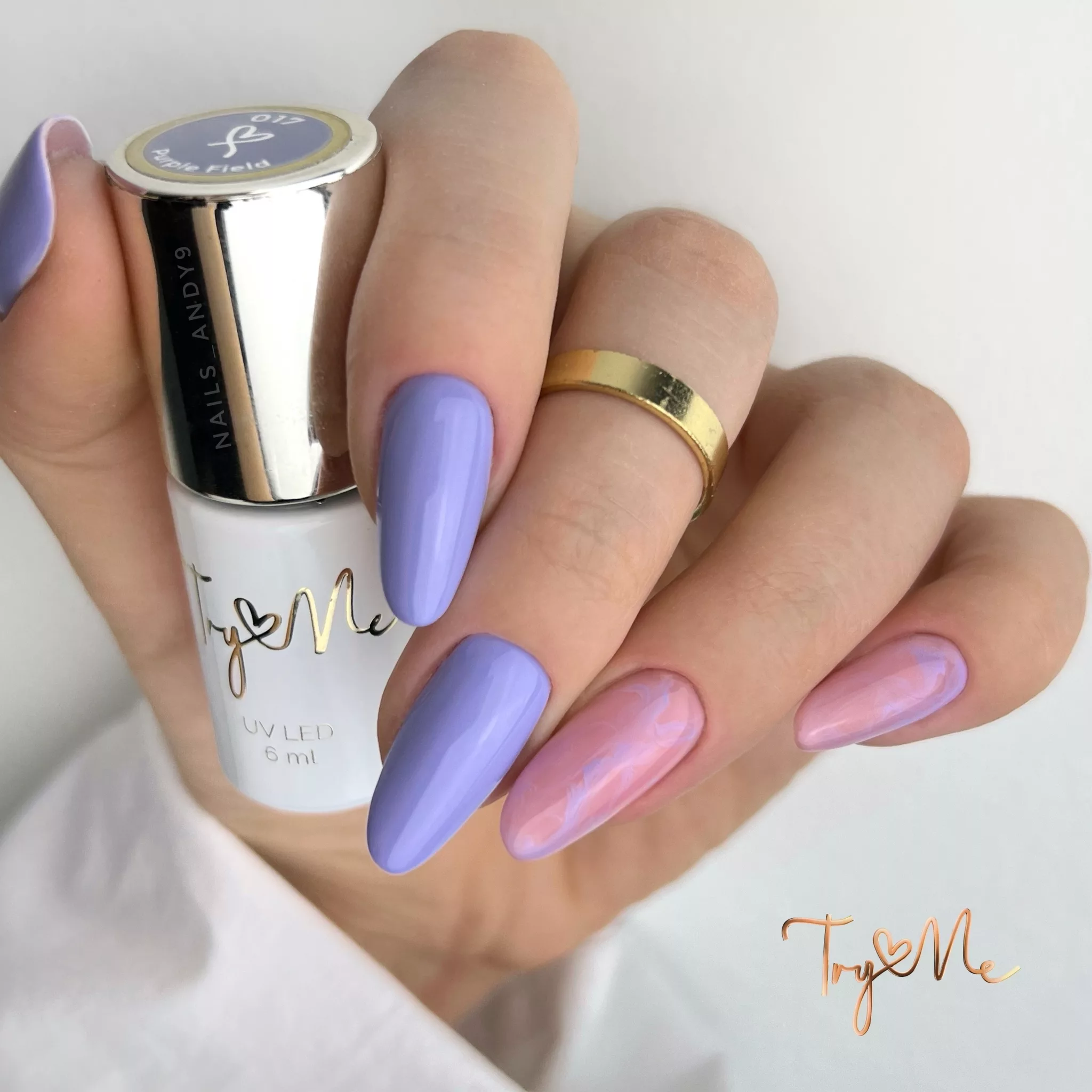 Lakier Hybrydowy TryLoveMe Purple Field 017 - obrazek 2